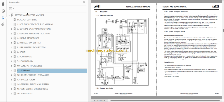 Sandvik LH621 Mining Loader Service and Parts Manual (L221D139)