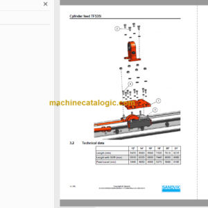 Sandvik DT923i Tunnelling Drill Service and Parts Manual (SN 121D75623-1)