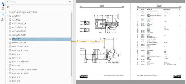 Sandvik LH621 Mining Loader Service and Parts Manual (L221D139)