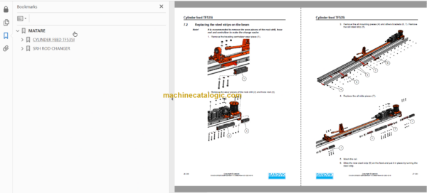 Sandvik DT923i Tunnelling Drill Service and Parts Manual (SN 121D75623-1)