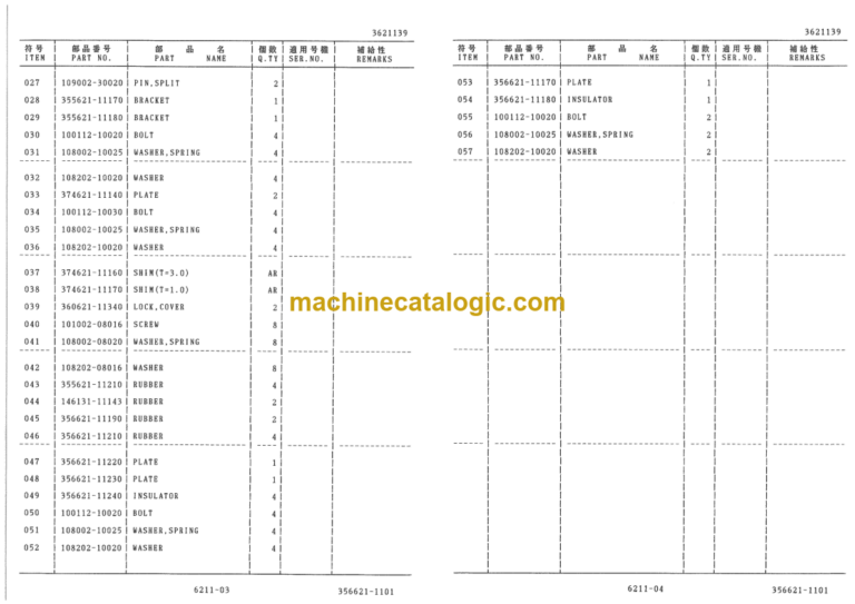 Furukawa FL330-2 Wheel Loader Parts Catalog
