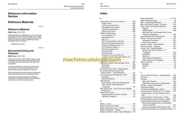 Caterpillar 374 Excavator Operation and Maintenance Manual