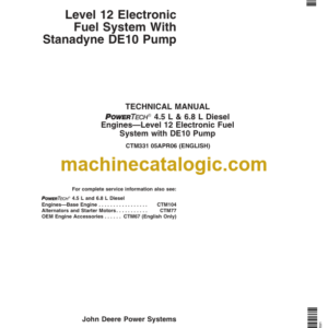 Timberjack CTM331 POWERTECH® 4.5L & 6.8L Technical Manual