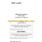John Deere 844K Loader Operators Manual (OMT228004)