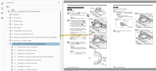 Hitachi EX5600E-6 Hydraulic Excavator Technical and Assembly Procedure and Workshop Manual