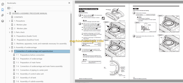Hitachi EX5600E-6 Hydraulic Excavator Technical and Assembly Procedure and Workshop Manual