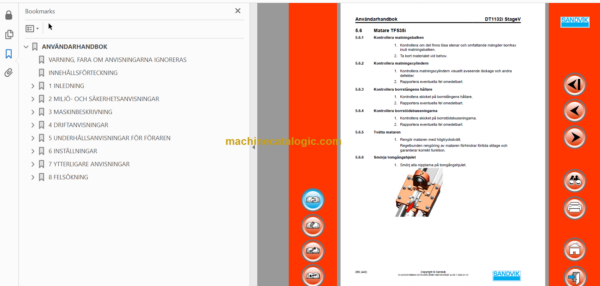 Sandvik DT1132i Drill Rig Operator's and Maintenance Manual (122D76932-1 Swedish)