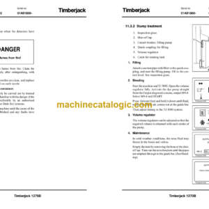 Timberjack 1270B Harvester Operator and Maintenance Manual