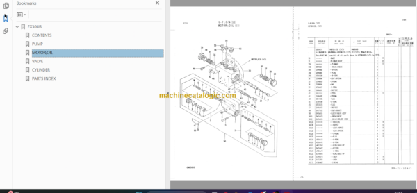 Hitachi EX30UR Excavator Parts Catalog & Equipment Components Parts Catalog