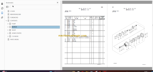 Hitachi ZX18-3 Hydraulic Excavator Parts Catalog & Equipment Components Parts Catalog