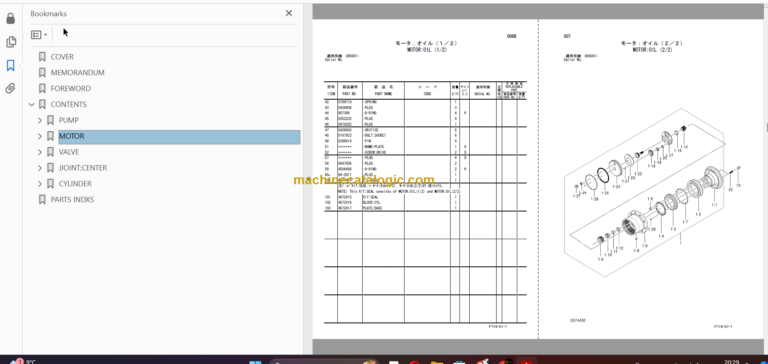 Hitachi ZX18-3 Hydraulic Excavator Parts Catalog & Equipment Components Parts Catalog