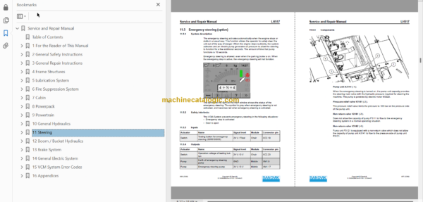 Sandvik LH517 Mining Loader Service and Parts Manual (L817D619)