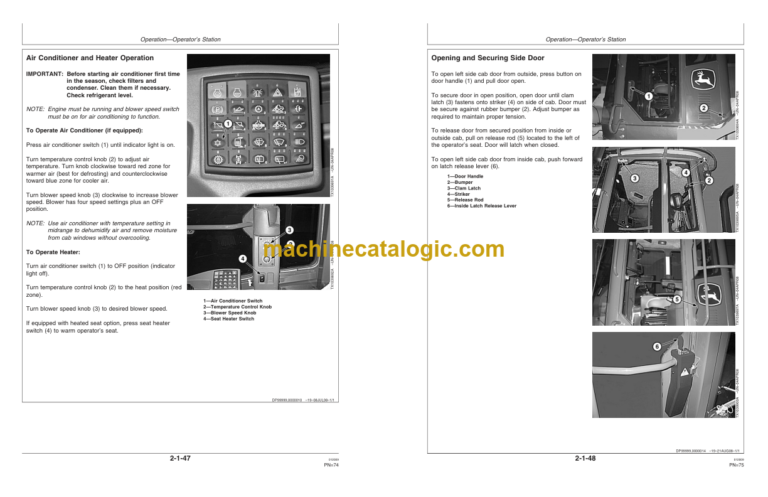 John Deere 844K Loader Operators Manual (OMT228004)