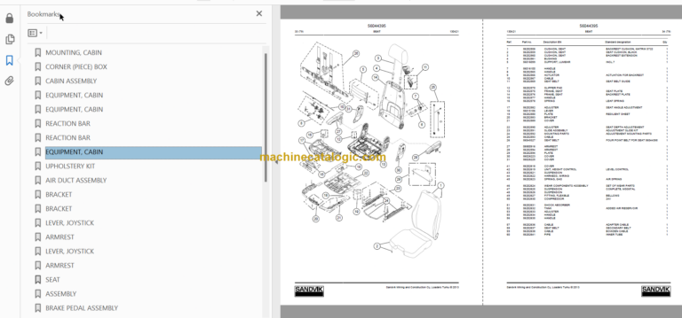 Sandvik LH621 Mining Loader Service and Parts Manual (L321D163)