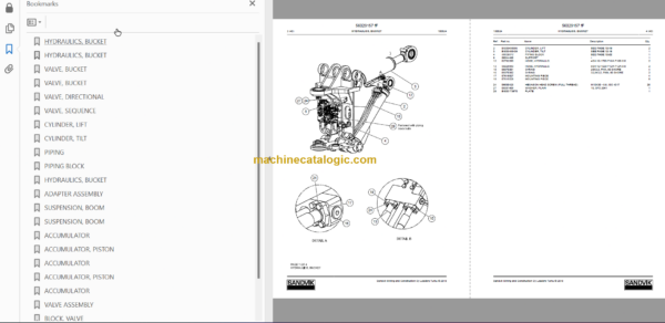 Sandvik LH517 Mining Loader Service and Parts Manual (L817D619)