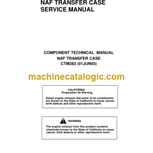 Timberjack CTM283 NAF TRANSFER CASE SERVICE MANUAL