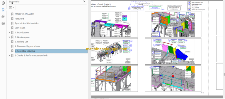Hitachi EX8000-6B Hydraulic Excavator Technical and Assembly Procedure and Workshop Manual