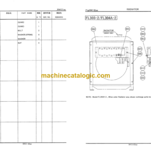 Furukawa FL302-2 FL303-2 FL304A-2 SUPPLEMENTAL EXPORT Parts Catalog