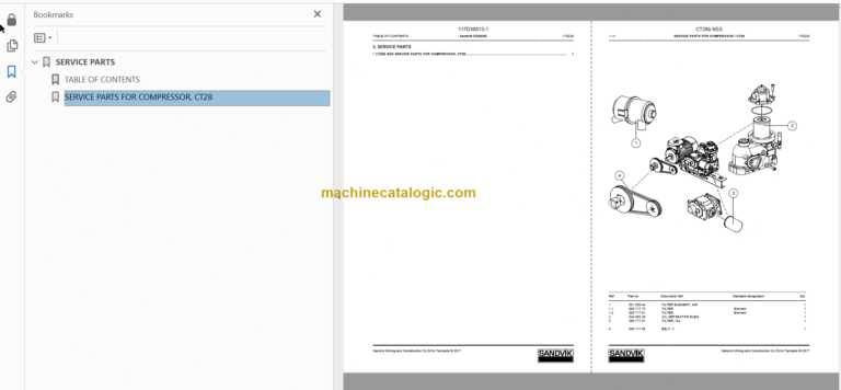 Sandvik DD422iE Drill Rig Service and Parts Manual (117D38013-1)