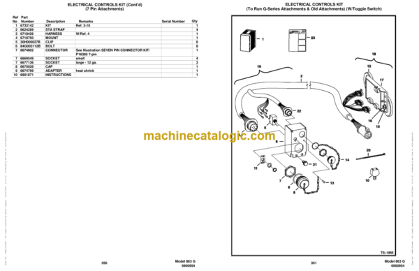 Bobcat 863 G-Series Skid Steer Loader Parts Manual