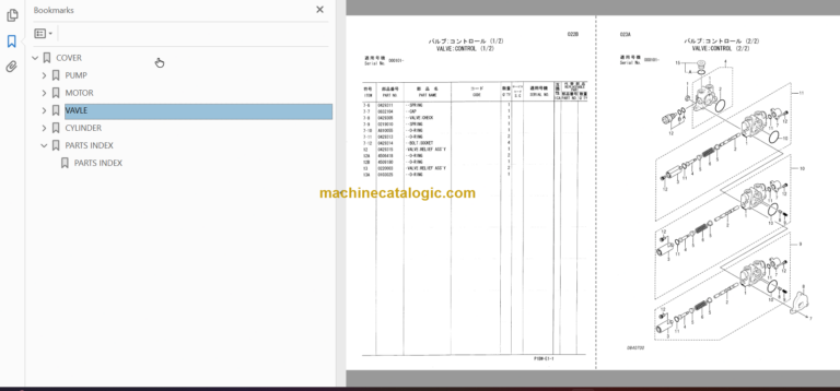 Hitachi HX64B Parts Catalog & Equipment Components Parts Catalog