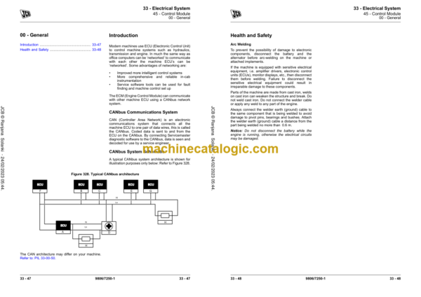 JCB Stage-V 448 Elec Engine 4 Cyl Service Manual