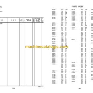 Hitachi AX14-4 Mini Excavator Parts Catalog