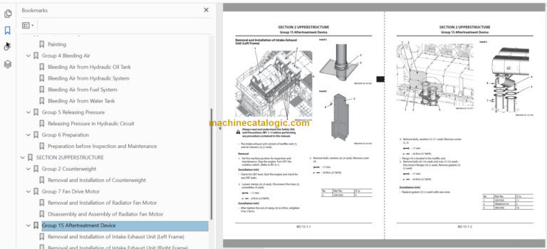 Hitachi EX8000-6B Hydraulic Excavator Technical and Assembly Procedure and Workshop Manual