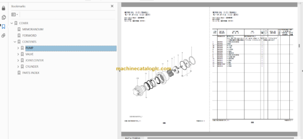 Hitachi ZX19-5A Hydraulic Excavator Parts Catalog & Equipment Components Parts Catalog