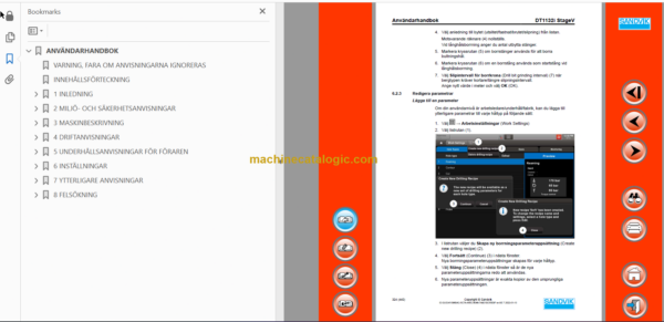 Sandvik DT1132i Drill Rig Operator's and Maintenance Manual (122D80078-1 Swedish)