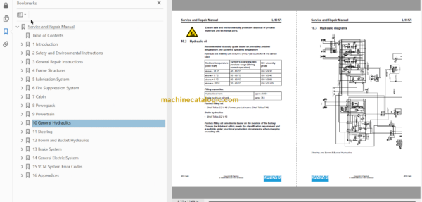 Sandvik LH517 Mining Loader Service and Parts Manual (L817D621)