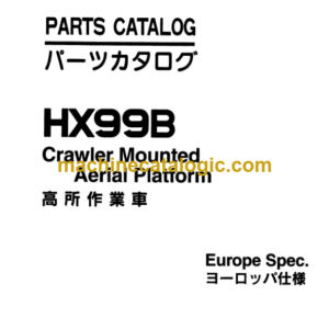 Hitachi HX99B European Spec. Crawler Mounted Aerial Platform Parts Catalog