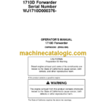 Timberjack 1710D Forwarder Operators Manual (SN WJ1710D000376-)