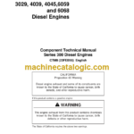 John Deere Series 300 3029 4039 4045 6059 and 6068 Diesel Engines Component Technical Manual (CTM8)