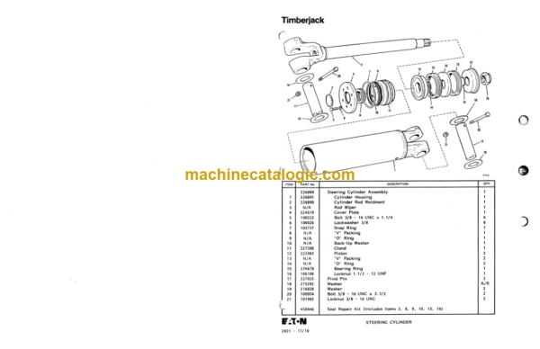 Timberjack 404 408 Skidder Parts Catalog