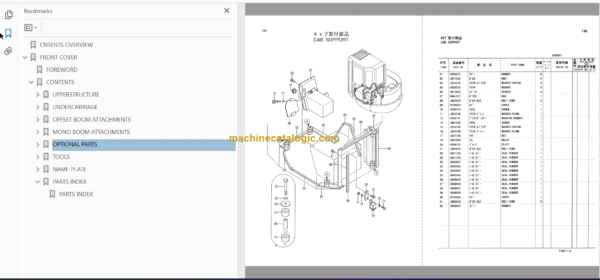 Hitachi EX30UR-2C Excavator Parts Catalog & Equipment Components Parts Catalog