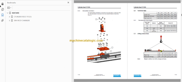 Sandvik DT1132i Drill Rig Service and Parts Manual (120D59413-1)