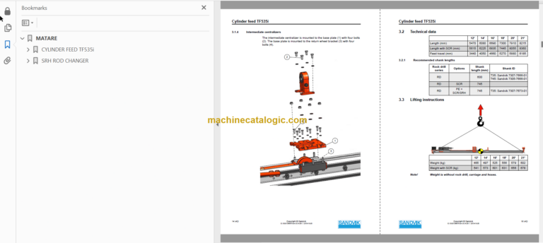 Sandvik DT1132i Drill Rig Service and Parts Manual (120D59413-1)
