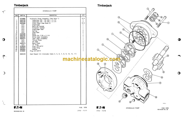 Timberjack 404 408 Skidder Parts Catalog