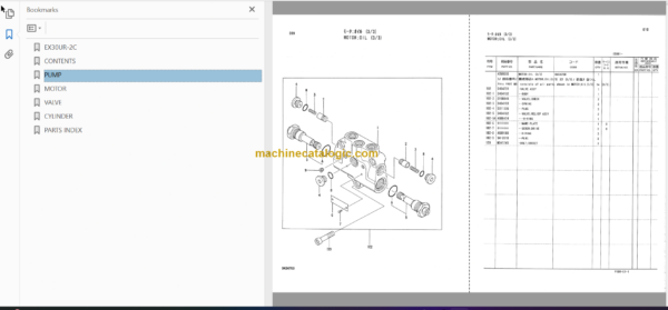 Hitachi EX30UR-2C Excavator Parts Catalog & Equipment Components Parts Catalog