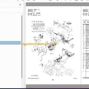 Hitachi ZX19-6 Hydraulic Excavator Parts Catalog & Equipment Components Parts Catalog