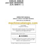 Timberjack 640G-III 648G-III and 460D Skidders Operators Manual