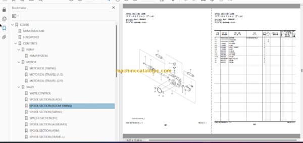 Hitachi ZX19-6 Hydraulic Excavator Parts Catalog & Equipment Components Parts Catalog