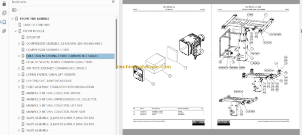 Sandvik DT1132i Drill Rig Service and Parts Manual (120D59413-1)