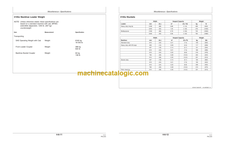 John Deere 315SJ Backhoe Loader Operators Manual (OMT228609 315SJ)