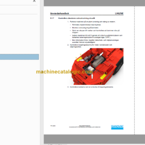 Sandvik LH625iE Mining Loader Operator’s and Maintenance Manual (L625EHMA0A0036 Swedish)