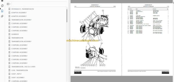 Sandvik LH517 Mining Loader Service and Parts Manual (L817D659)