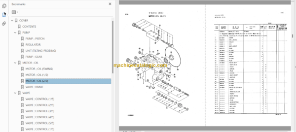 Hitachi JD992E-3 Excavator Parts Catalog & Equipment Components Parts Catalog