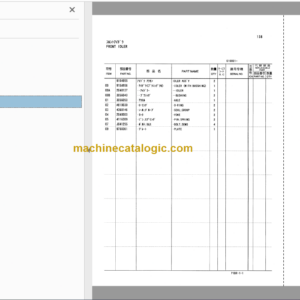 Hitachi EX30UR-3 Excavator Parts Catalog & Equipment Components Parts Catalog