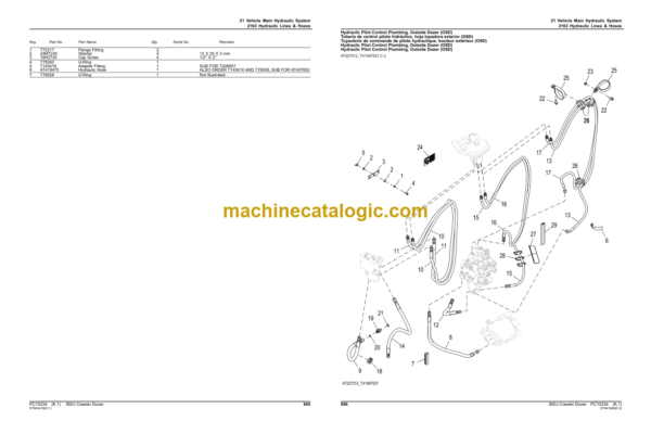 John Deere 850J Crawler Dozer Parts Catalog (PC10234) PIN:1T0310HL_ _F273920-